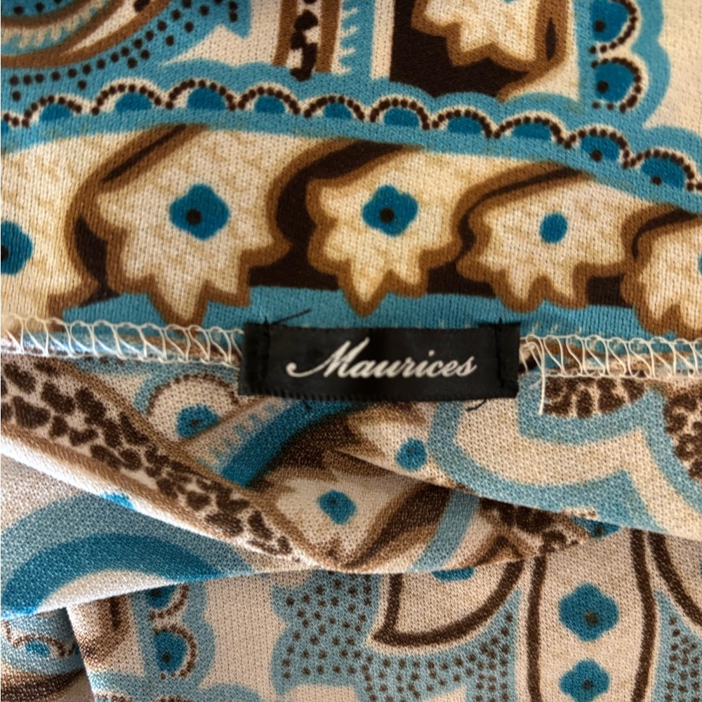 Maurices Blue and Brown Paisley Top - Picture 5 of 5